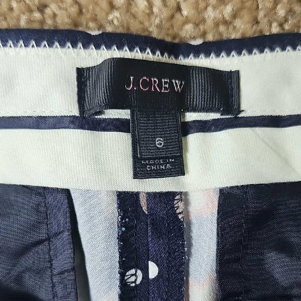 J.‎ Crew Navy Heart Patterned High Waist Shorts